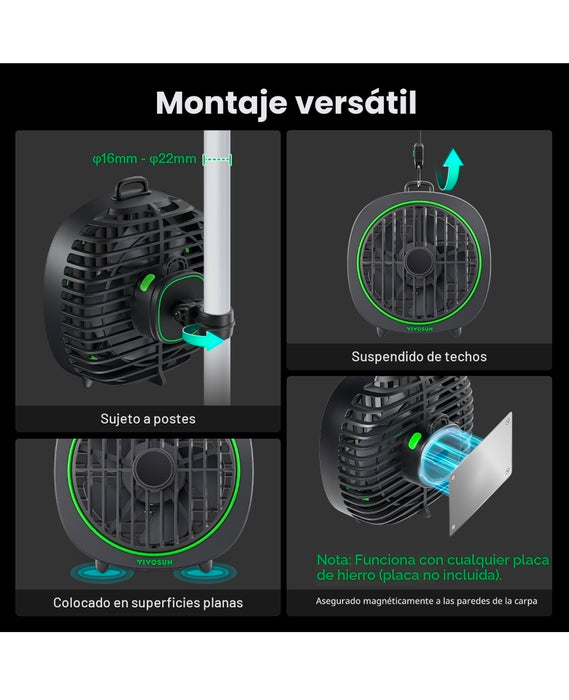 Ventilador clip Vivosun AeroWave D4 2 Unidades.